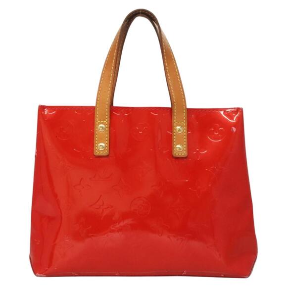LOUIS VUITTON Monogram Vernis Reade PM Hand Bag Red Rouge M91088 - Picture 2 of 12